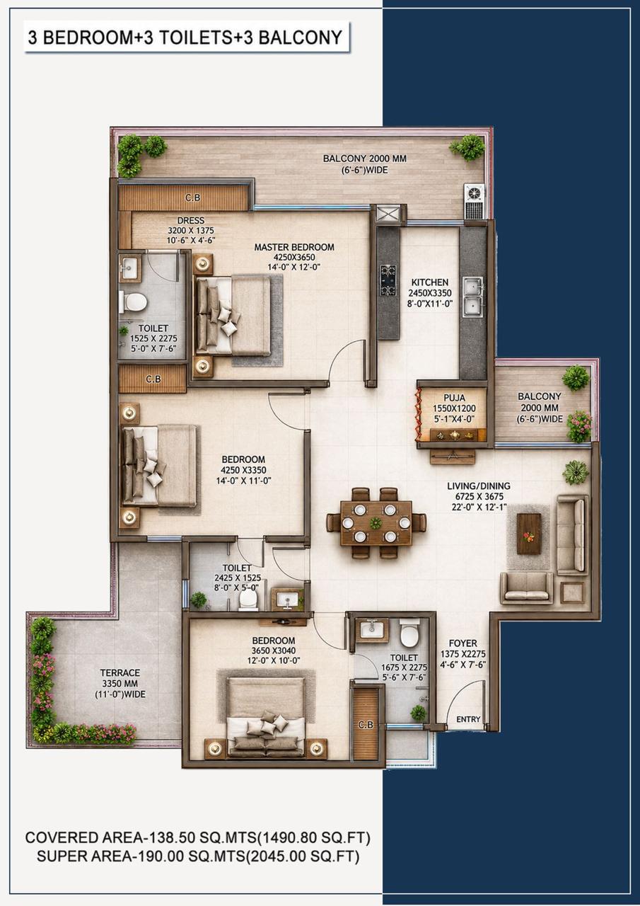 Sample 2 BHK apartment exterior
